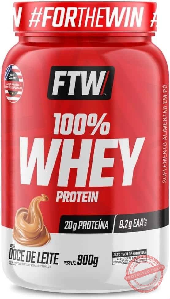 FTW-100-Whey-Protein-com-Proteina-Concentrada-WPC.jpg FTW 100% Whey Protein com Proteína Concentrada WPC, Suplemento Alimentar Pós-Treino em Pó com Fonte de Proteína do Soro do Leite, Alto Valor Biológico, Sem Glúten – Pote 900g (Sabor Doce de Leite) - Imagem 1