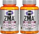 Now Foods ZMA Zinco Magnésio 800mg 90Caps 2 unidades Produto Importado