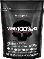 Whey 100% Hd - 900G Refil Morango, Black Skull