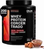 Whey Protein Concentrado Caramelo Salgado Pote 450g – Contribui para o Ganho Muscular Hipertrofia – Dux Human Health